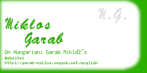 miklos garab business card